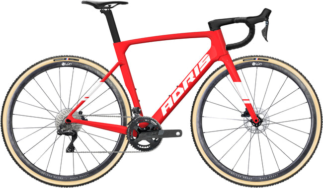 Vélo cyclo-cross Adris le sous-bois ultegra di2 12s rouge fluo Hover Image