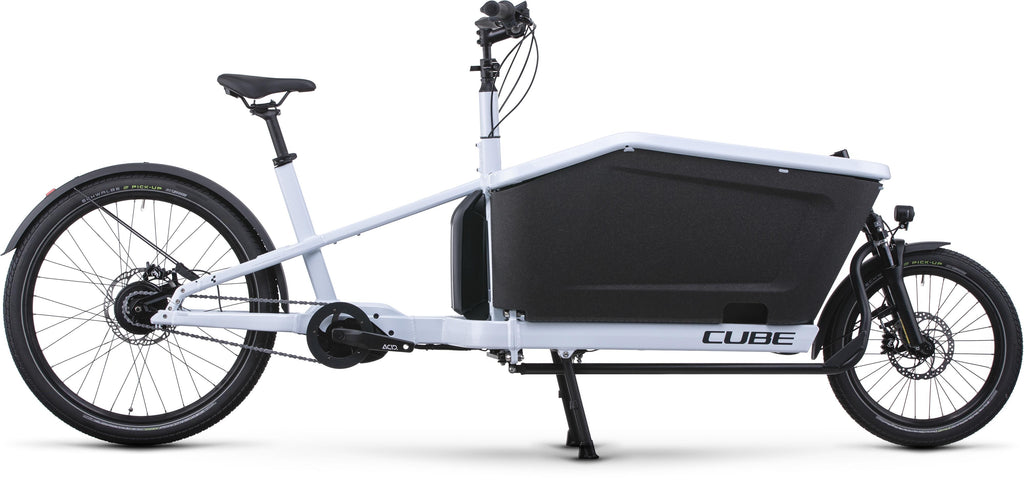 Vélo cargo électrique Cube cargo hybrid 500 flashwhite´n´black