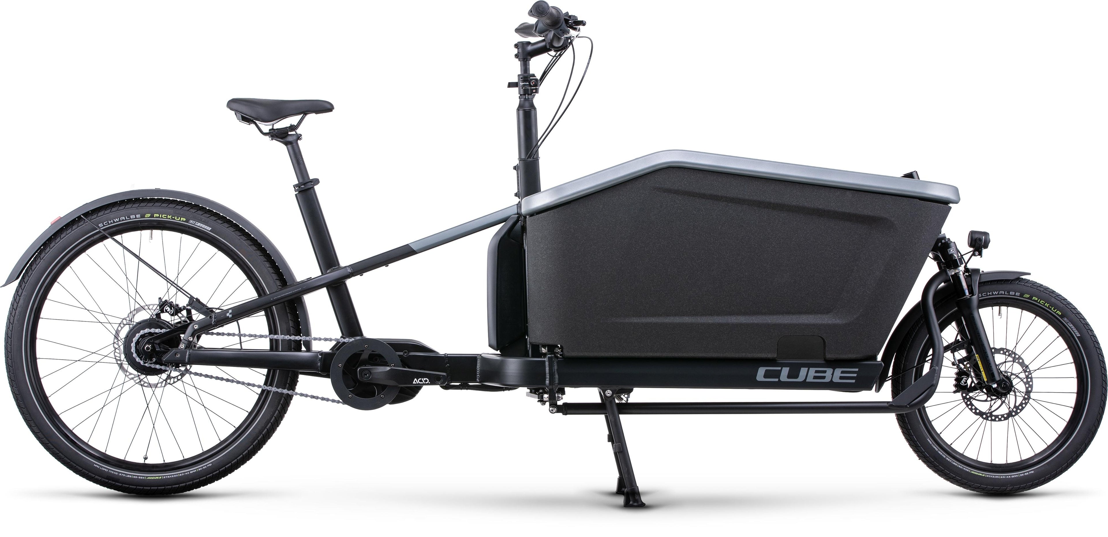 Vélo cargo électrique Cube cargo hybrid 500 flashgrey´n´black
