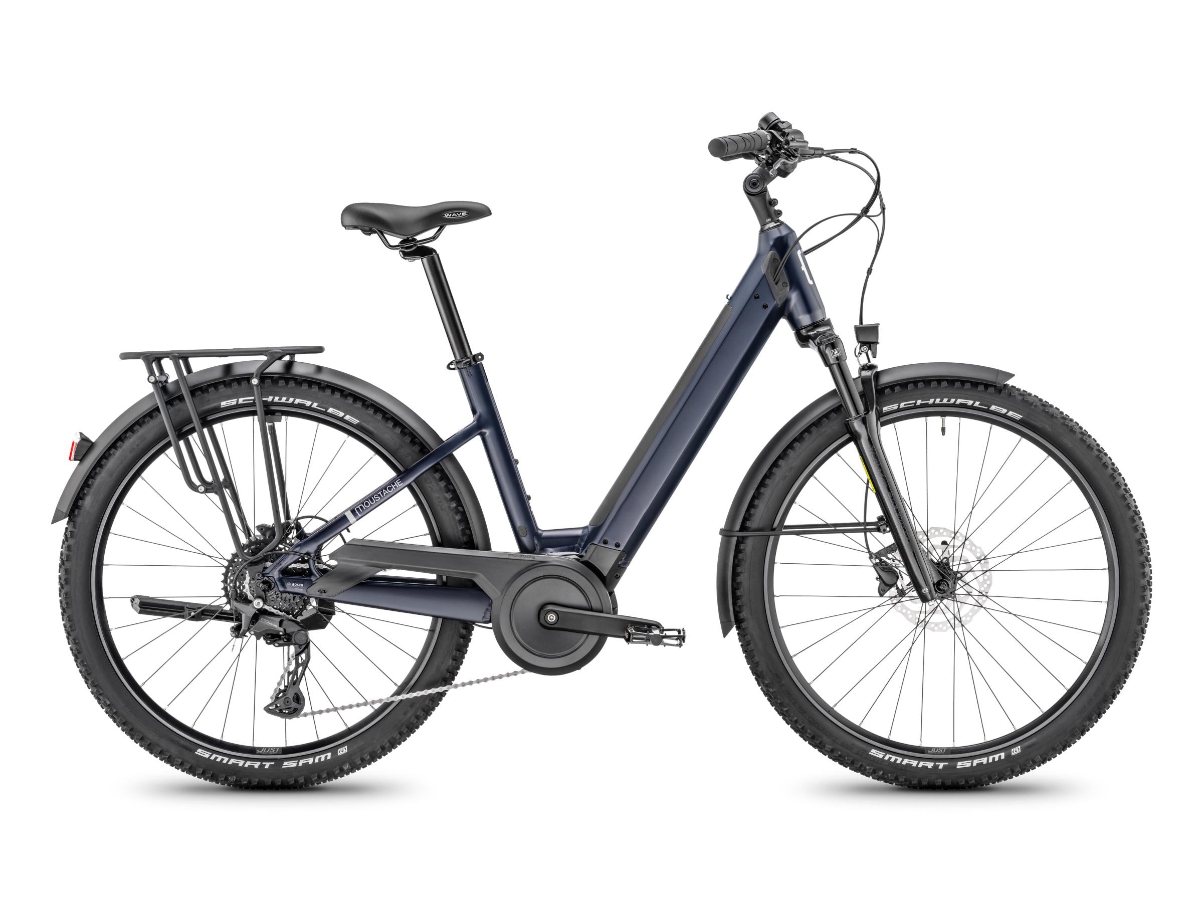 Vtc électrique Moustache xroad es open dark blue 500wh