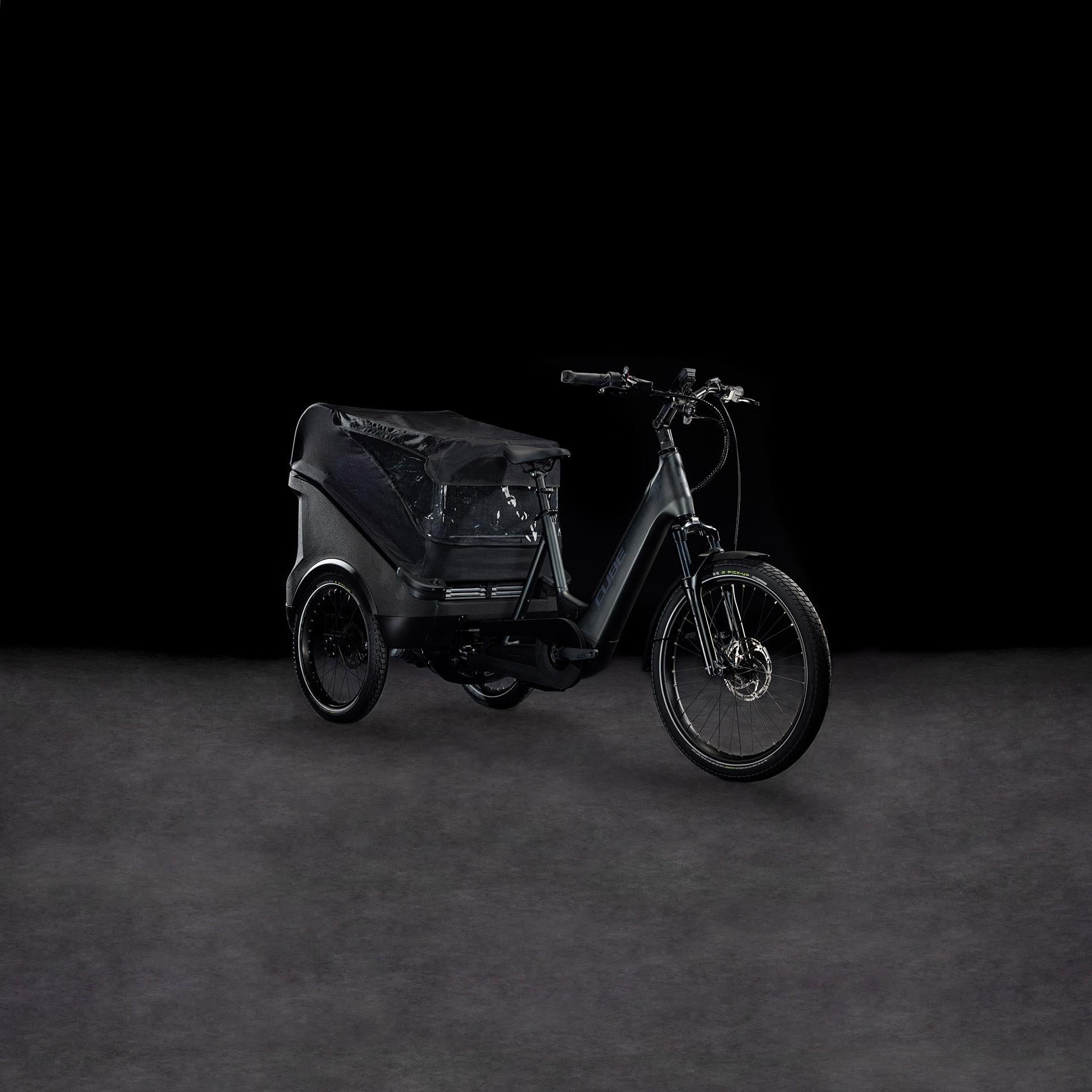 Vélo cargo électrique Cube trike hybrid cargo 750 grey´n´reflex