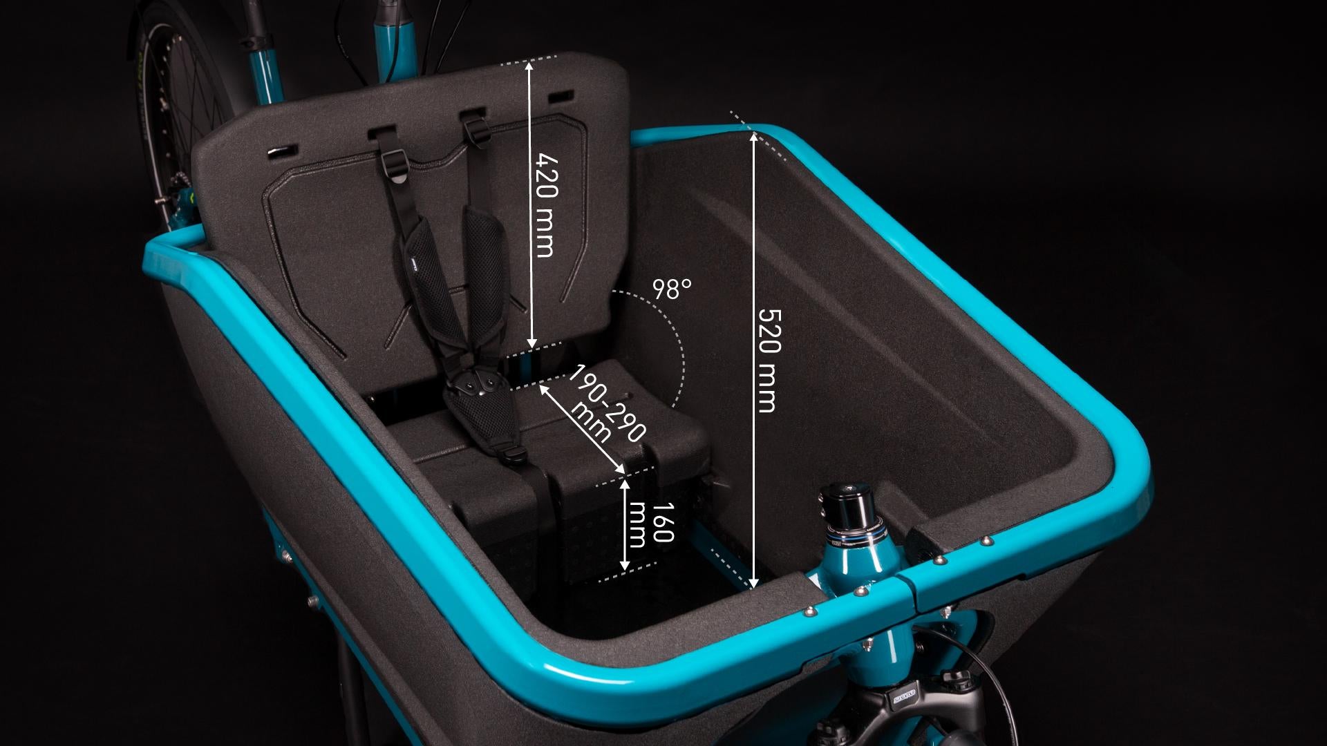 Vélo cargo électrique Cube cargo hybrid 500 blue´n´lime