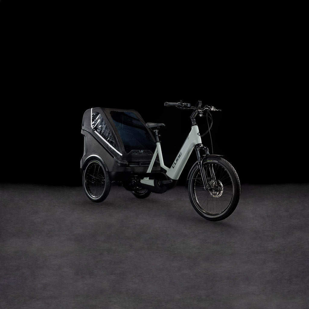 Vélo cargo électrique Cube trike hybrid family 1500 swampgrey´n´reflex