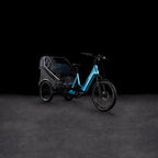 Vélo cargo électrique Cube trike hybrid family 1500 blue´n´reflex