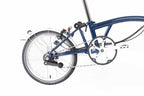 Vélo pliant Brompton c line explore - archive tempest blue - 6 vitesses