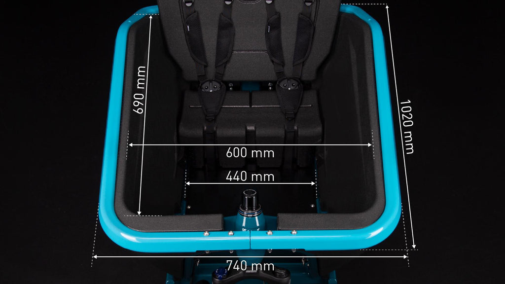 Vélo cargo électrique Cube cargo hybrid 500 blue´n´lime