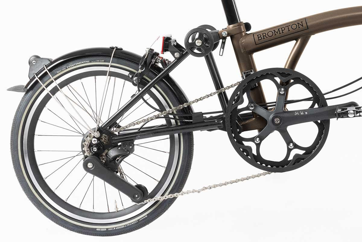 Vélo pliant Brompton p line urban with battery lighting - 4 vitesse