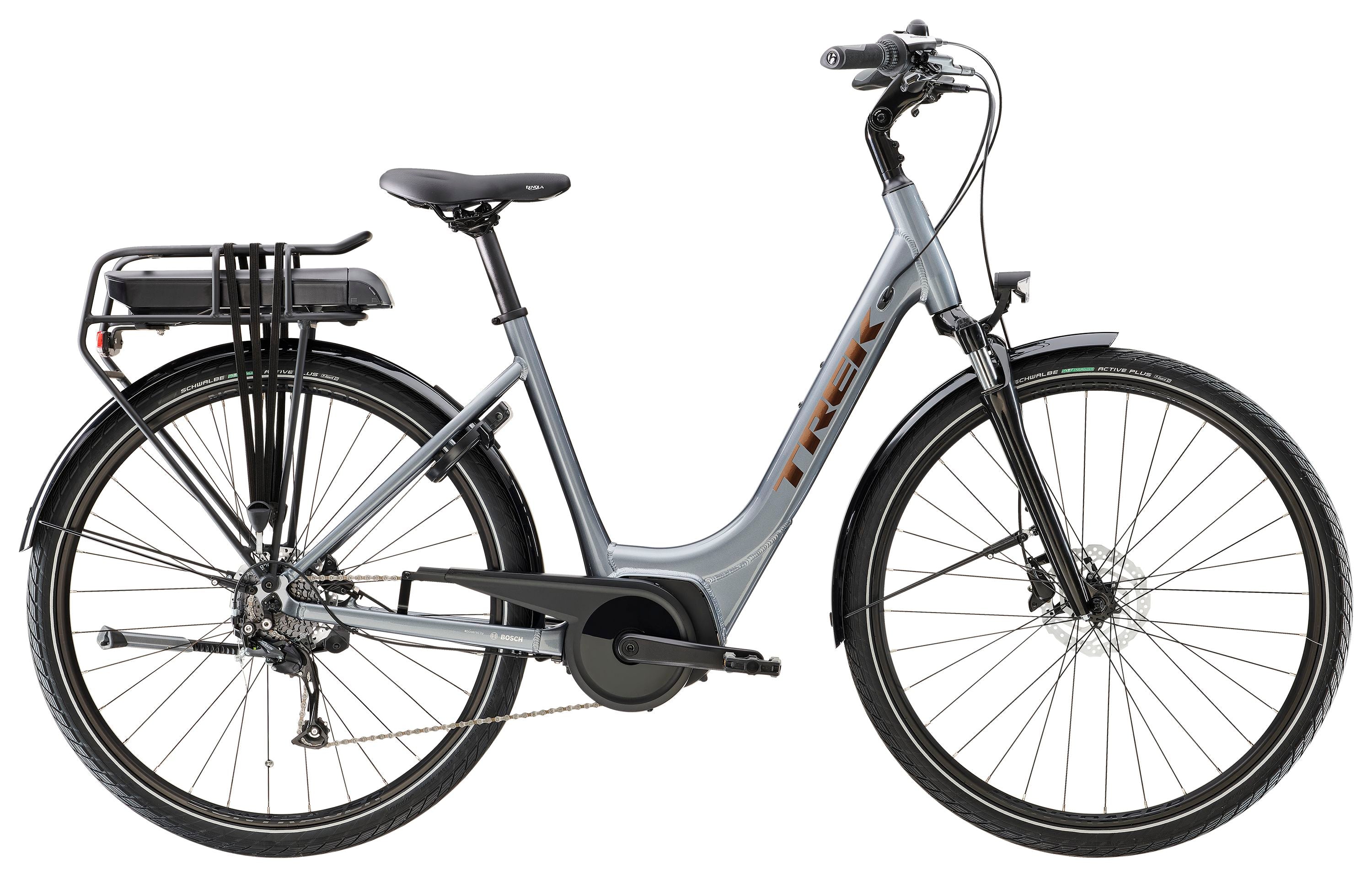 Vélo ville électrique Trek verve+ 1 lowstep 500 wh