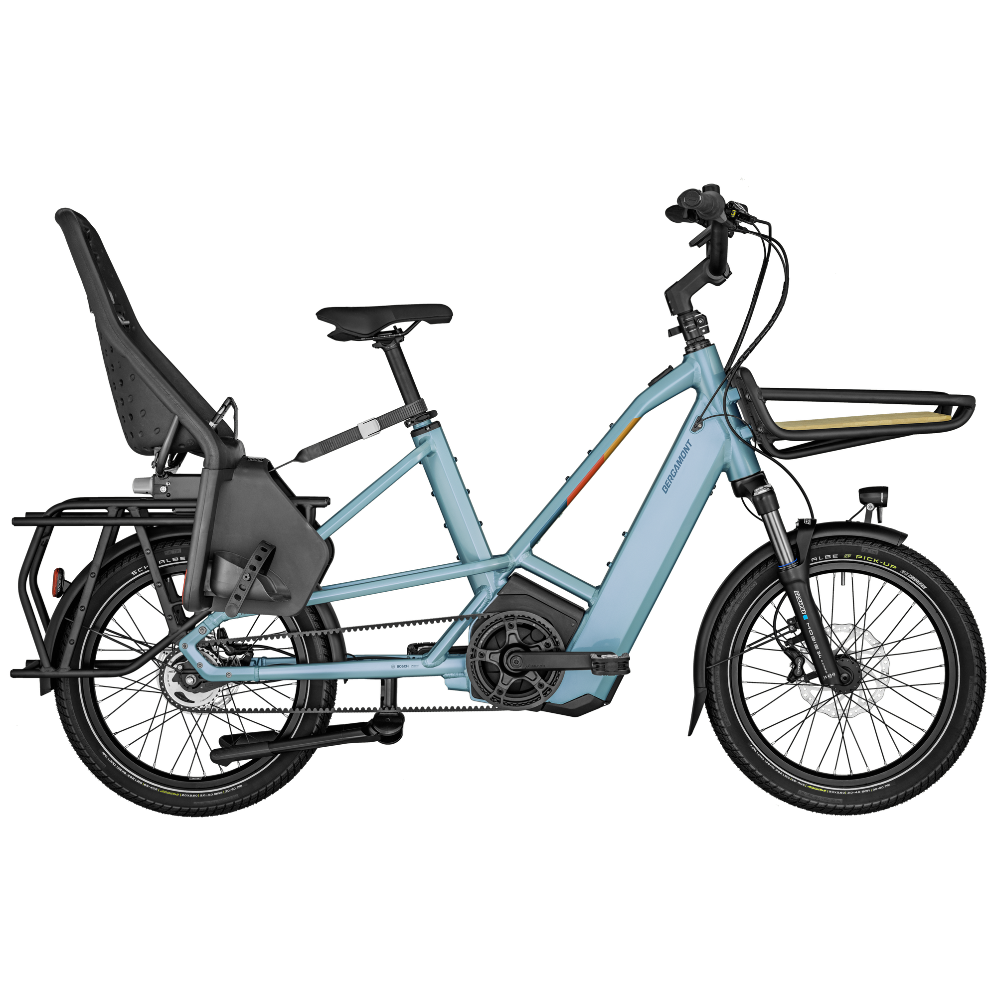 Vélo cargo électrique longtail Bergamont hans-e lt