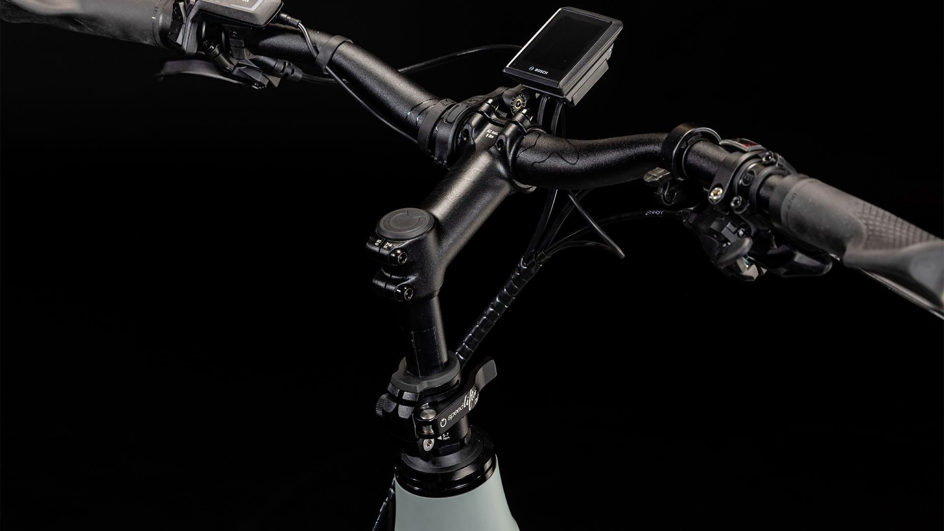 Vélo cargo électrique longtail Cube longtail hybrid sport 725 swampgrey´n´reflex