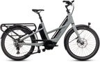 Vélo cargo électrique longtail Cube longtail hybrid sport 725 swampgrey´n´reflex