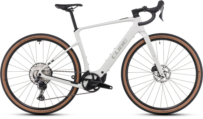 Vélo gravel électrique Cube nuroad hybrid c:62 race 400x desertstone´n´green Hover Image