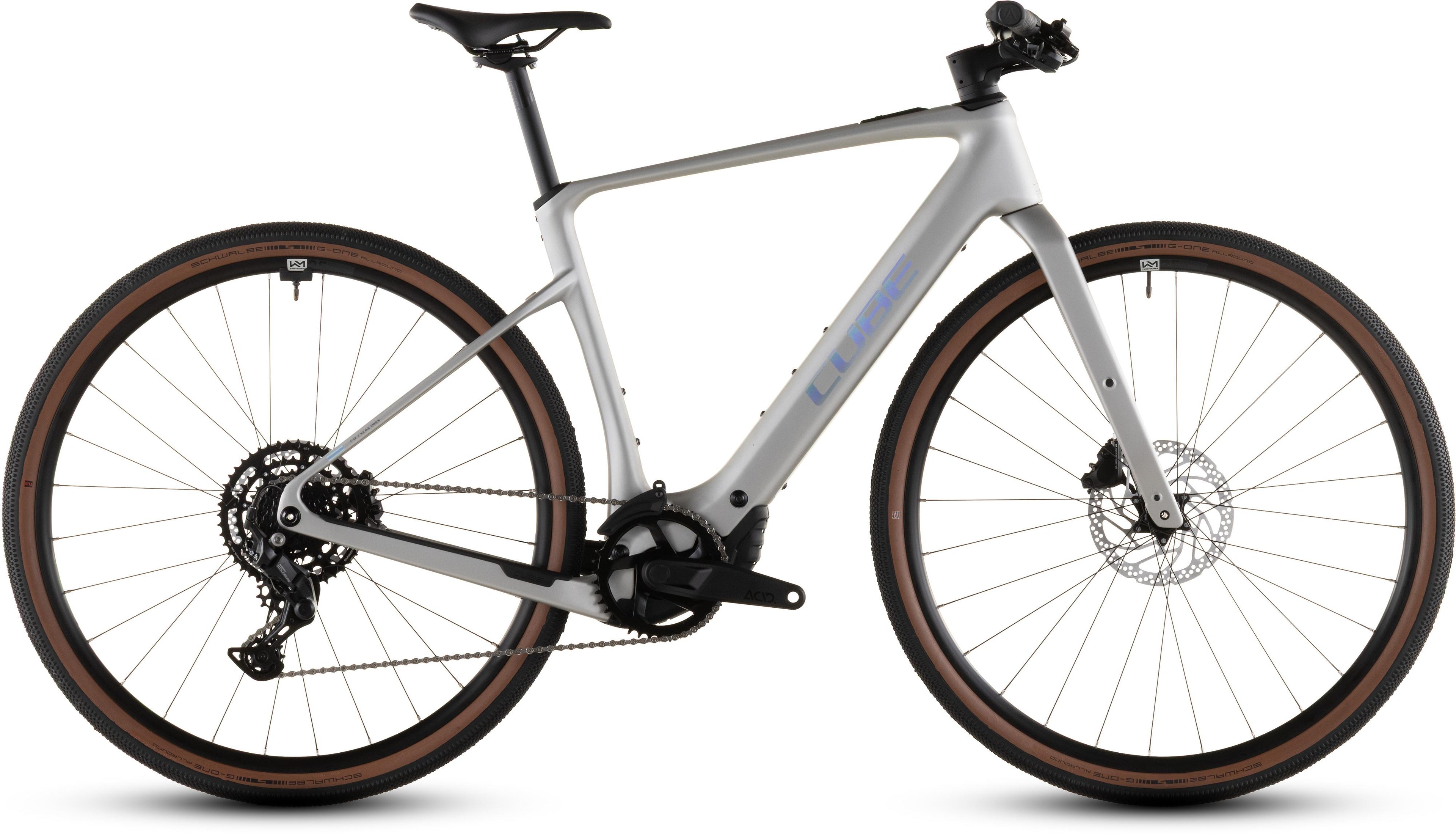 Vélo gravel électrique Cube nulane hybrid c:62 race 400x sleekgrey´n´prism