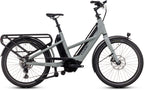 Vélo cargo électrique longtail Cube longtail hybrid sport 725 swampgrey´n´reflex
