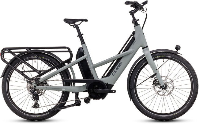 Vélo cargo électrique longtail Cube longtail hybrid sport 725 swampgrey´n´reflex Hover Image