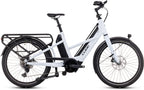 Vélo cargo électrique longtail Cube longtail hybrid sport 725 flashwhite´n´reflex