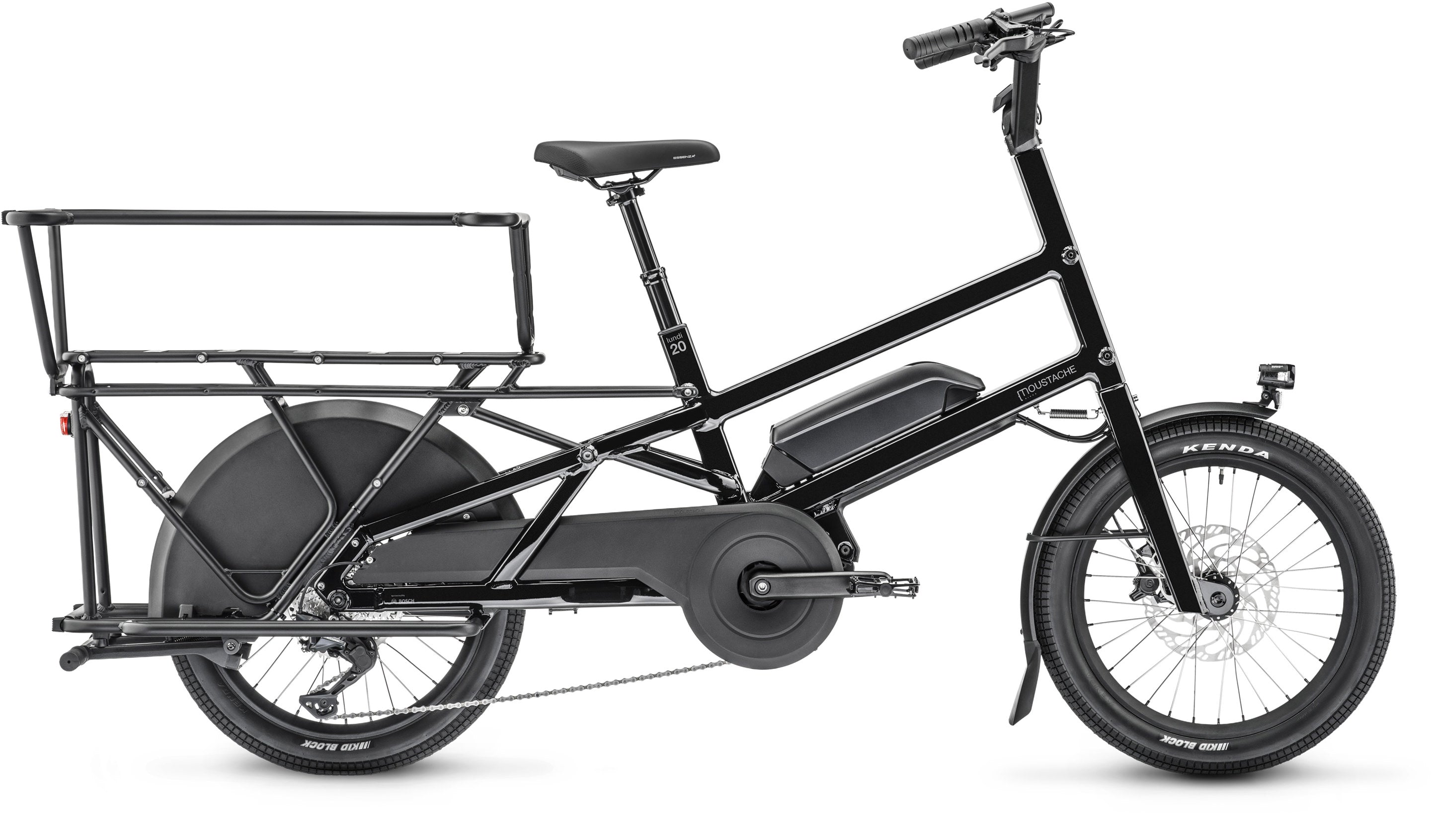 Vélo cargo électrique longtail Moustache lundi 20.3 équipé