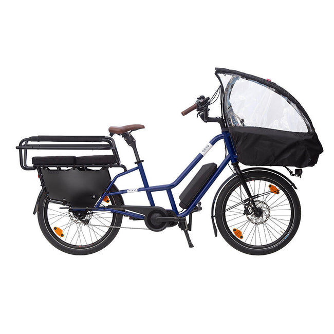 Vélo cargo longtail électrique familial – ÉVO Fantilo Bleu Hover Image